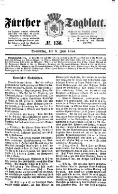 Fürther Tagblatt Donnerstag 8. Juni 1854