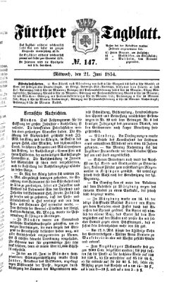 Fürther Tagblatt Mittwoch 21. Juni 1854