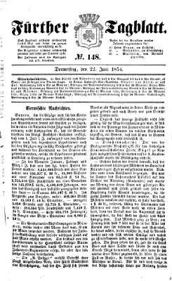 Fürther Tagblatt Donnerstag 22. Juni 1854