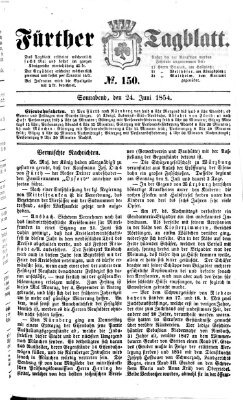 Fürther Tagblatt Samstag 24. Juni 1854