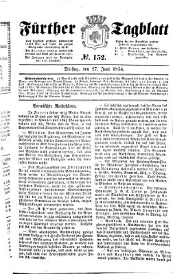 Fürther Tagblatt Dienstag 27. Juni 1854