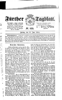 Fürther Tagblatt Freitag 30. Juni 1854