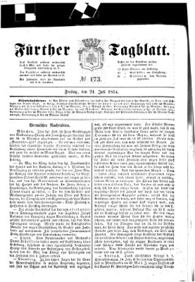 Fürther Tagblatt Freitag 21. Juli 1854