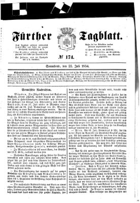 Fürther Tagblatt Samstag 22. Juli 1854