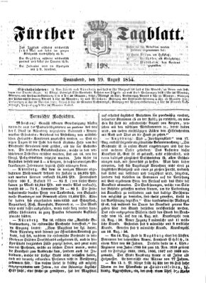 Fürther Tagblatt Samstag 19. August 1854