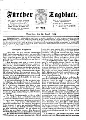 Fürther Tagblatt Donnerstag 24. August 1854