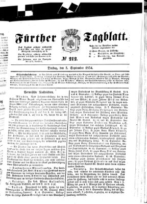 Fürther Tagblatt Dienstag 5. September 1854