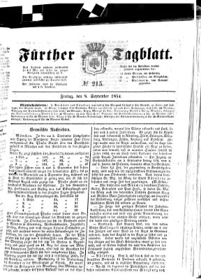 Fürther Tagblatt Freitag 8. September 1854