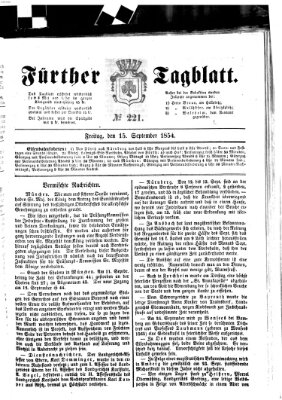 Fürther Tagblatt Freitag 15. September 1854