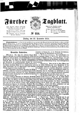 Fürther Tagblatt Dienstag 19. September 1854