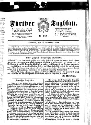 Fürther Tagblatt Donnerstag 21. September 1854