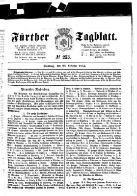 Fürther Tagblatt Sonntag 22. Oktober 1854