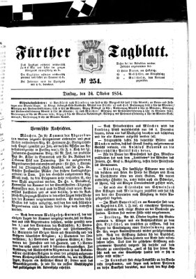 Fürther Tagblatt Dienstag 24. Oktober 1854