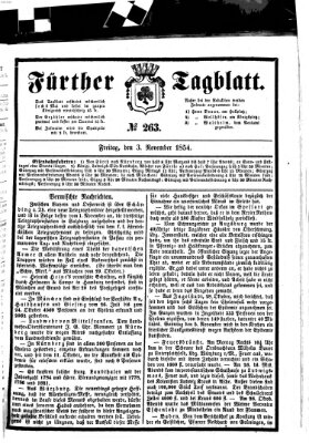 Fürther Tagblatt Freitag 3. November 1854