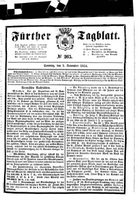 Fürther Tagblatt Sonntag 5. November 1854