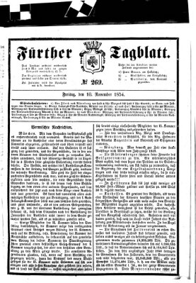 Fürther Tagblatt Freitag 10. November 1854