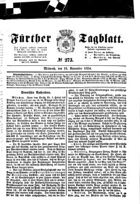 Fürther Tagblatt Mittwoch 15. November 1854