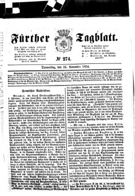 Fürther Tagblatt Donnerstag 16. November 1854