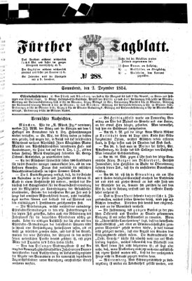 Fürther Tagblatt Samstag 2. Dezember 1854