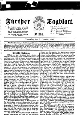 Fürther Tagblatt Donnerstag 7. Dezember 1854