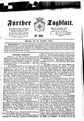 Fürther Tagblatt Sonntag 10. Dezember 1854