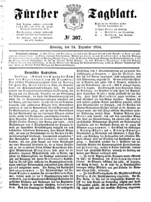 Fürther Tagblatt Sonntag 24. Dezember 1854