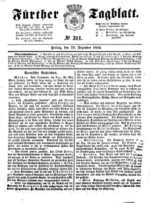 Fürther Tagblatt Freitag 29. Dezember 1854