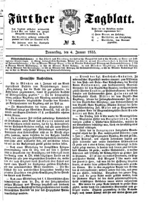 Fürther Tagblatt Donnerstag 4. Januar 1855