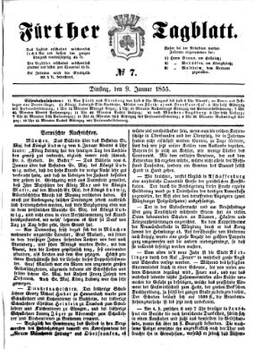 Fürther Tagblatt Dienstag 9. Januar 1855