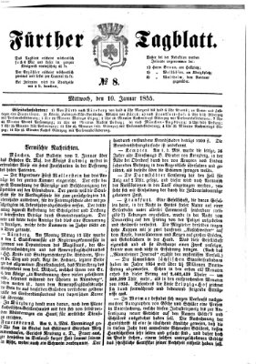 Fürther Tagblatt Mittwoch 10. Januar 1855