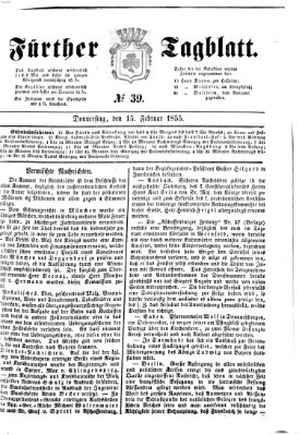 Fürther Tagblatt Donnerstag 15. Februar 1855