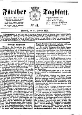 Fürther Tagblatt Mittwoch 21. Februar 1855