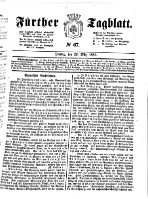 Fürther Tagblatt Dienstag 20. März 1855