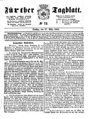 Fürther Tagblatt Dienstag 27. März 1855