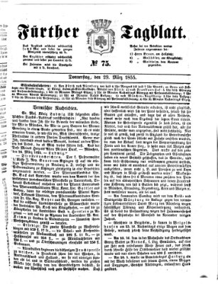 Fürther Tagblatt Donnerstag 29. März 1855