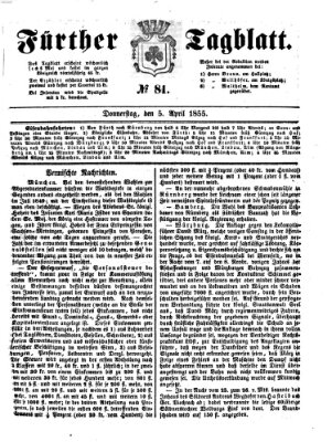 Fürther Tagblatt Donnerstag 5. April 1855