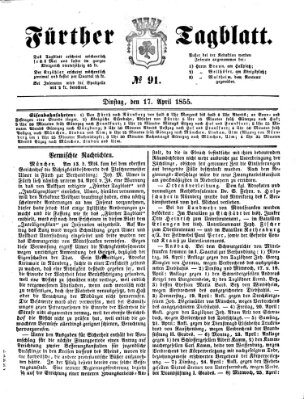 Fürther Tagblatt Dienstag 17. April 1855