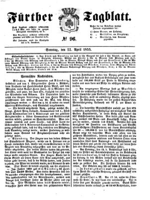 Fürther Tagblatt Sonntag 22. April 1855