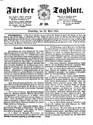 Fürther Tagblatt Donnerstag 26. April 1855