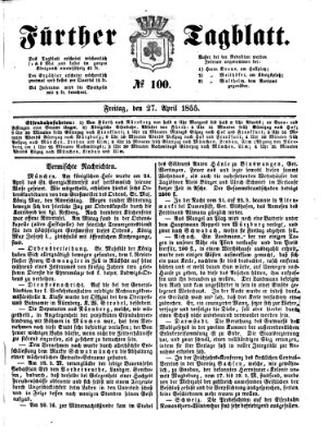 Fürther Tagblatt Freitag 27. April 1855