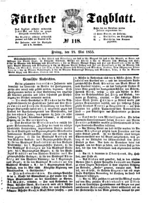 Fürther Tagblatt Freitag 18. Mai 1855