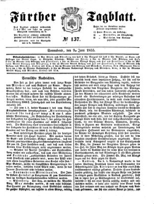 Fürther Tagblatt Samstag 9. Juni 1855