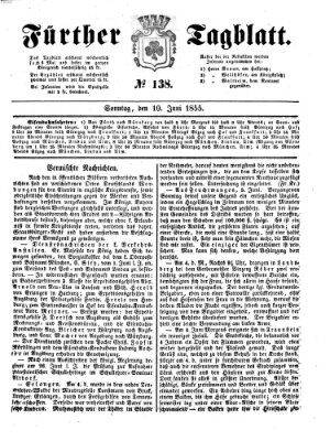 Fürther Tagblatt Sonntag 10. Juni 1855