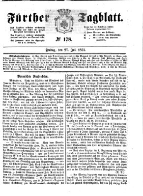 Fürther Tagblatt Freitag 27. Juli 1855