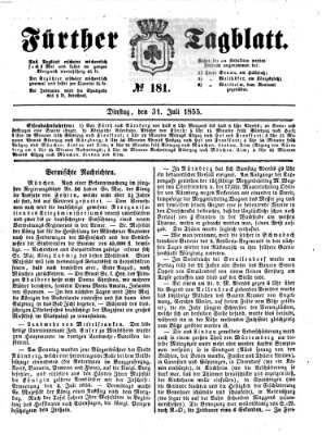 Fürther Tagblatt Dienstag 31. Juli 1855