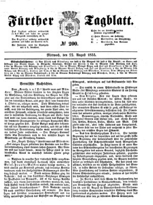 Fürther Tagblatt Mittwoch 22. August 1855