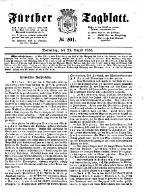 Fürther Tagblatt Donnerstag 23. August 1855