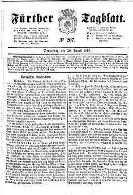 Fürther Tagblatt Donnerstag 30. August 1855