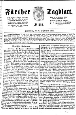 Fürther Tagblatt Samstag 8. September 1855