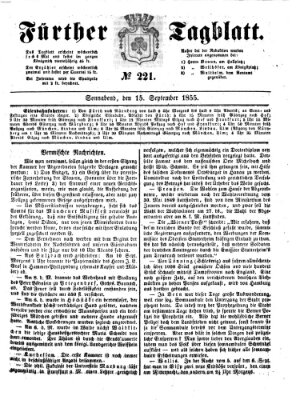 Fürther Tagblatt Samstag 15. September 1855